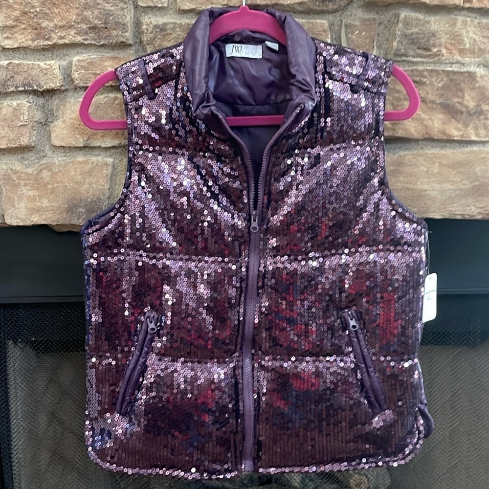 Purple Sequin Women's Vest